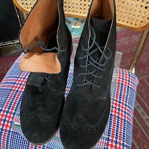 Black suede boots
